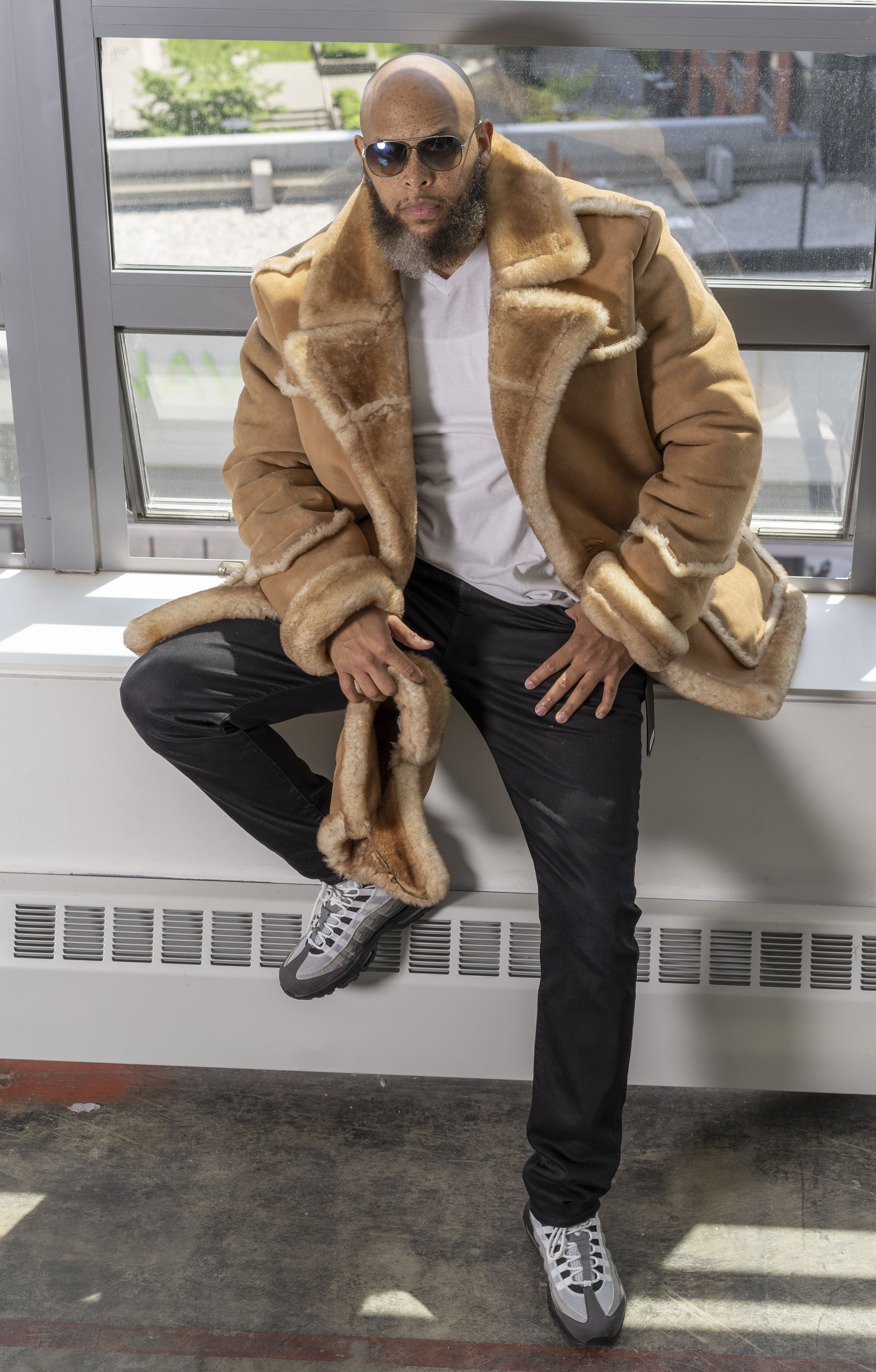 Shearling lambskin outlet coat