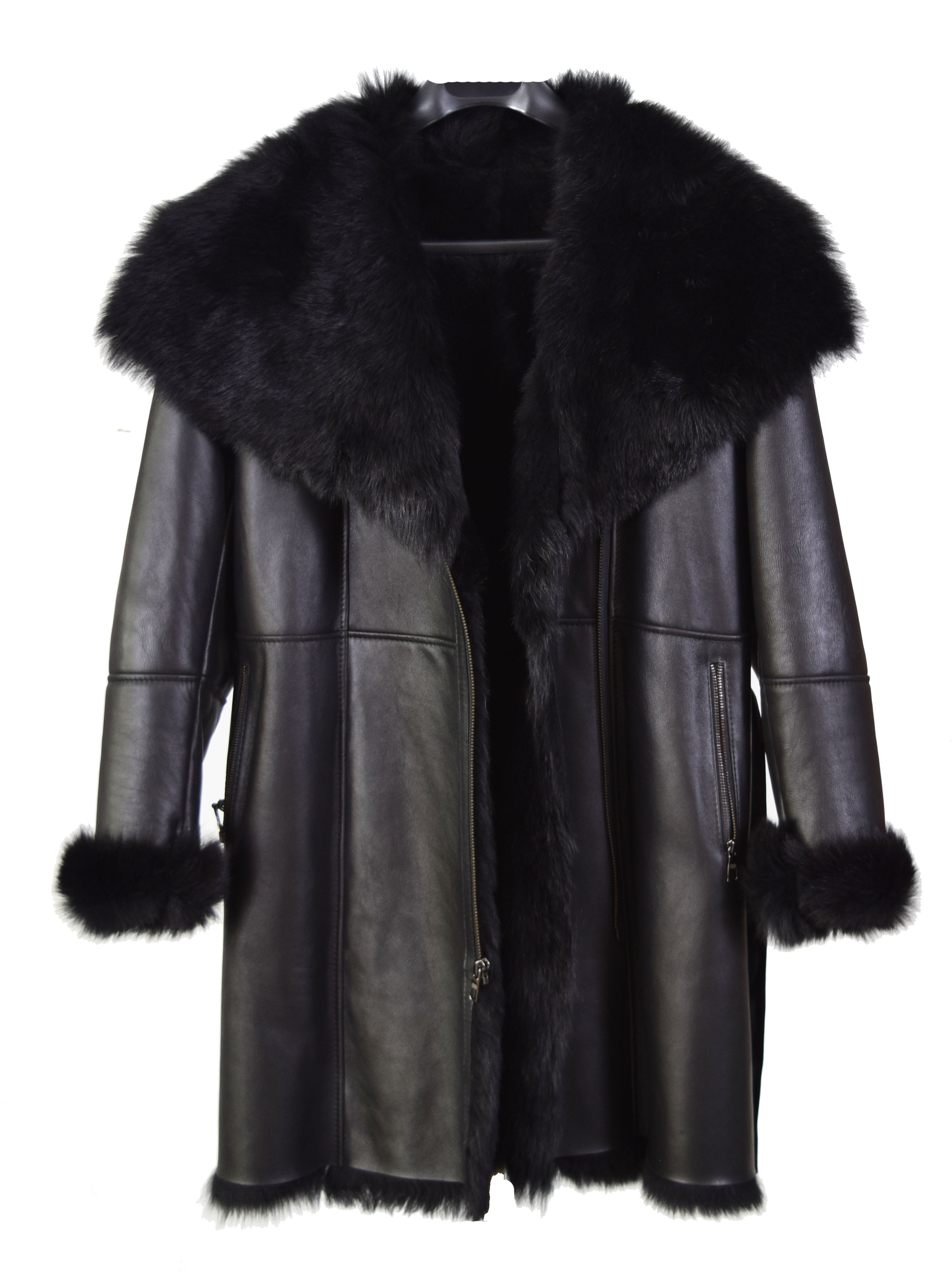 Ladies Merino Black Shearling